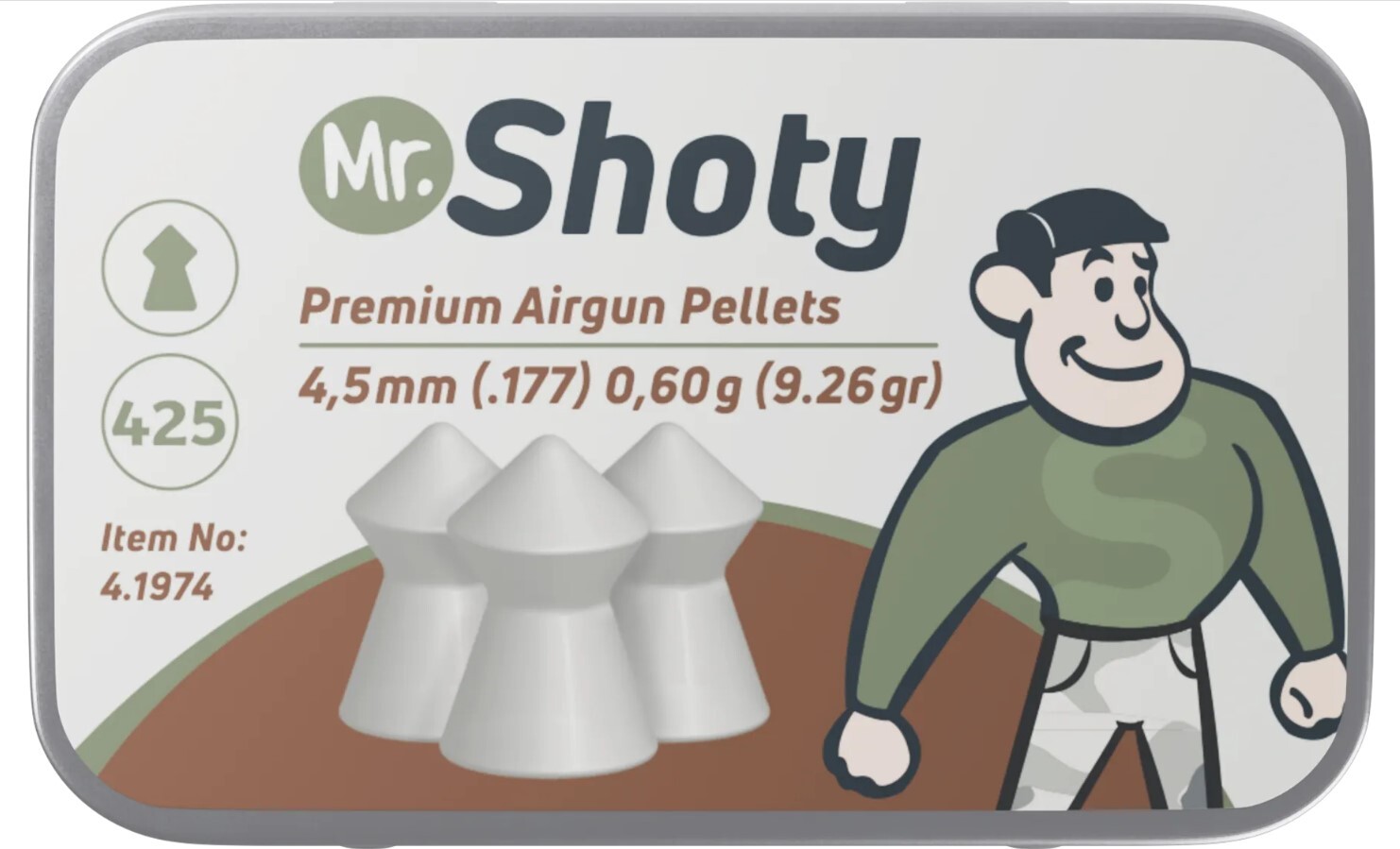 Пульки Umarex Mr. Shoty Premium 0,60гр. кал.4.5(.177) 425шт.