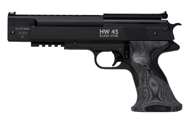 Пневматический пистолет HW 45 Black Star  кал. 4,5