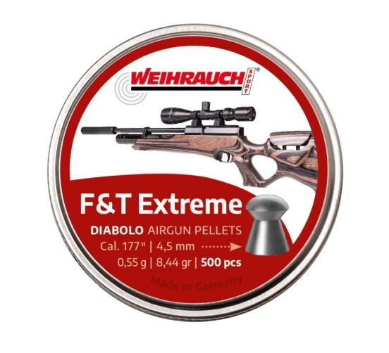 Пульки Weihrauch F&T Extreme 0,55гр, кал.4,5(.177) 500 шт