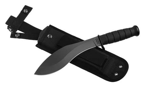 Кукрі-мачете Ka-Bar Combat Kukri, чорний, нейлоновий чохол #