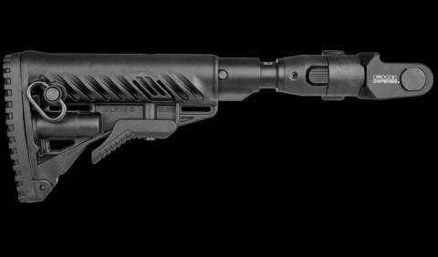 Приклад телескопічний FAB, для АКМС складаний, з амортизатором, чорний