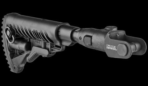 Приклад телескопічний FAB, для АКМС складаний, з амортизатором, чорний