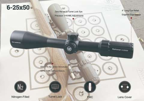 Приціл оптичний Vector Optics Marksman 6-25x50 (30mm) SFP