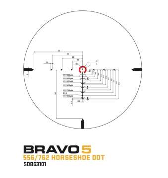 Приціл призматичний Sig Optics  BRAVO5 BATTLE SIGHT, 5X32MM HORSESHOE DOT ILLUM RETICLE