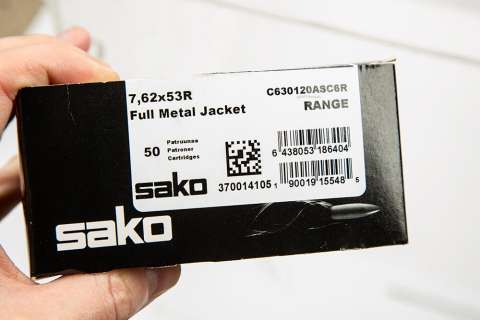 Патрон нарізний Sako Range FMJ кал. 7,62 х 54R 8,0 г (123 Gr)