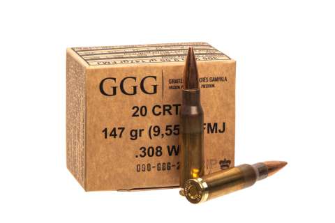 Патрон нарізний GGG кал.308 Win FMJ 147GR (9.55 г)
