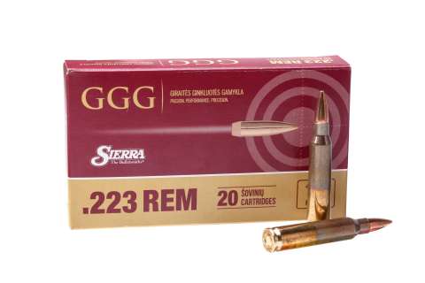 Патрон нарізний GGG кал. 223 Rem SIERRA HPBT 69gr (4.47 г)