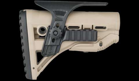 Щока регульована FAB з планкою Пікатінні для приклада GL-SHOCK з амортизатором, чорна