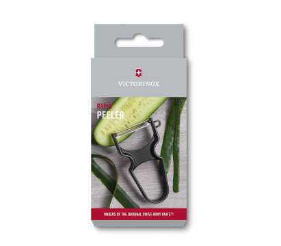Овочечистка Victorinox RAPID, чорна, гладка одностороння РК
