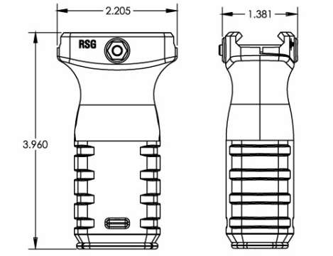 RSG Руків`я вертикальне React чорне