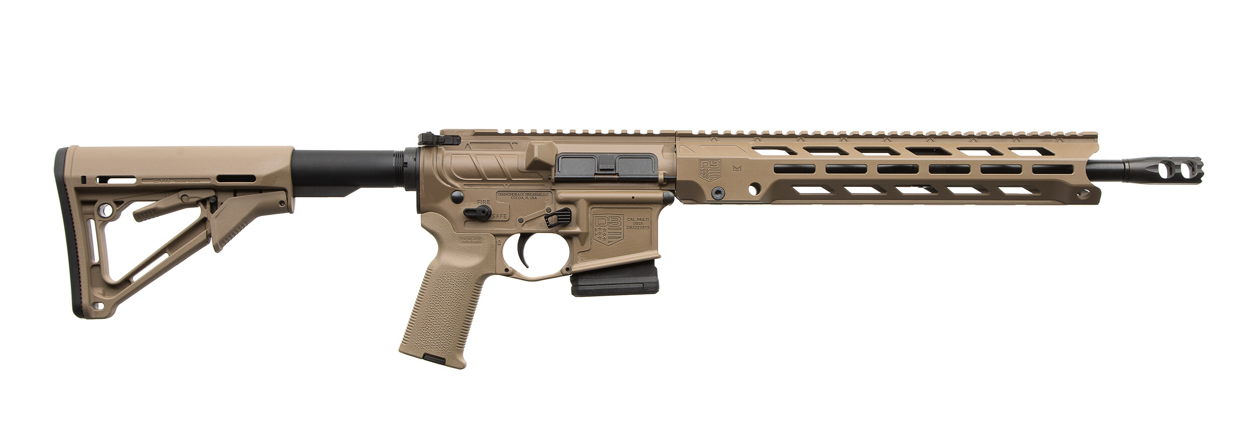ММГ Карабин нарезной Diamondback DB15 OBSIDIAN кал. 223/5.56 FDE 14,5" Массогабаритный макет
