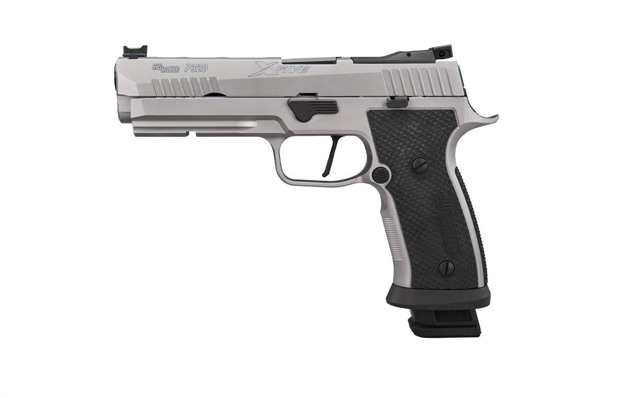 Пистолет спортивный Sig Sauer P320 9MM, 5IN, SXG, STAINLESS, G10 GRIP, (3) 21RD STEEL MAG, OR, RAIL