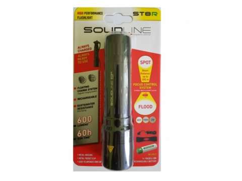 Ліхтар Solidline ST8R, заряджається, з бездротовою зарядкою та настінним кріпленням, 600/250/10, блістер