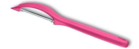 Овочечистка універсальна Victorinox, серрейторна двостороння РК, рожева