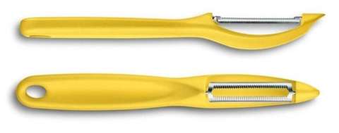 Овочечистка універсальна Victorinox, серрейторна двостороння РК, жовта