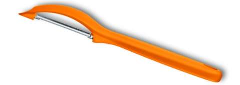 Овочечистка універсальна Victorinox, серрейторна двостороння РК, помаранчева