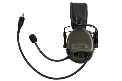 74332-06-S Активные наушники SORDIN Supreme Mil Nexus Кожаное оголовье,Зеленые