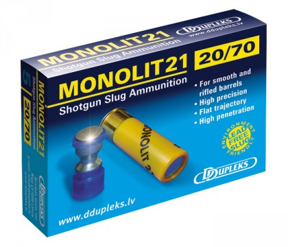 Патрон гладкоствольних DDupleks Monolit 21 кал.20 / 70