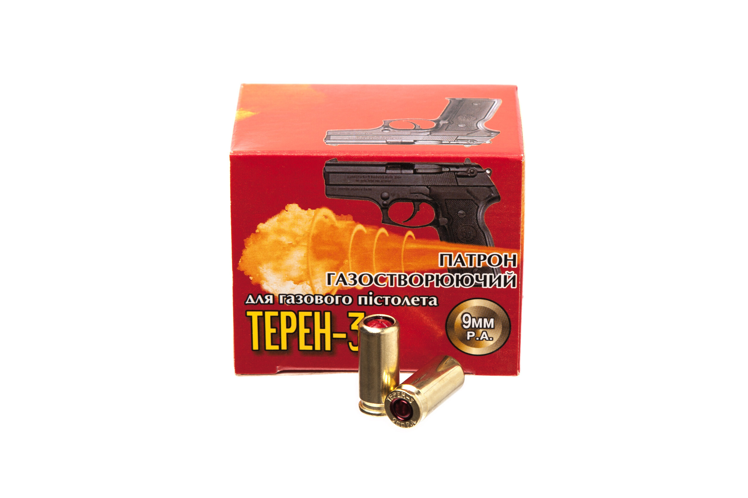 Патрон газовый "Терен-3" 9мм (пистолетный)