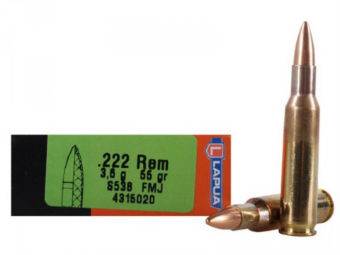 Патрон нарізний Lapua 222Rem FMJ, 3.6 g