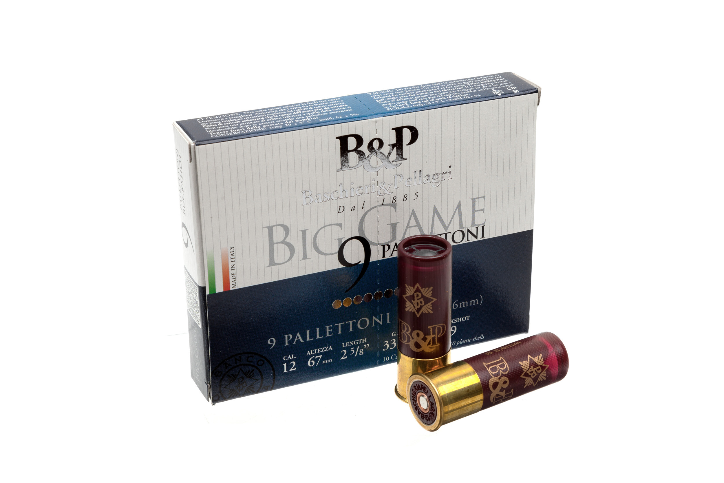 Картечь B&P BIG GAME PALLETTONI  (9P)  к.12/20/67 №11/0, 10/100шт 33,5гр