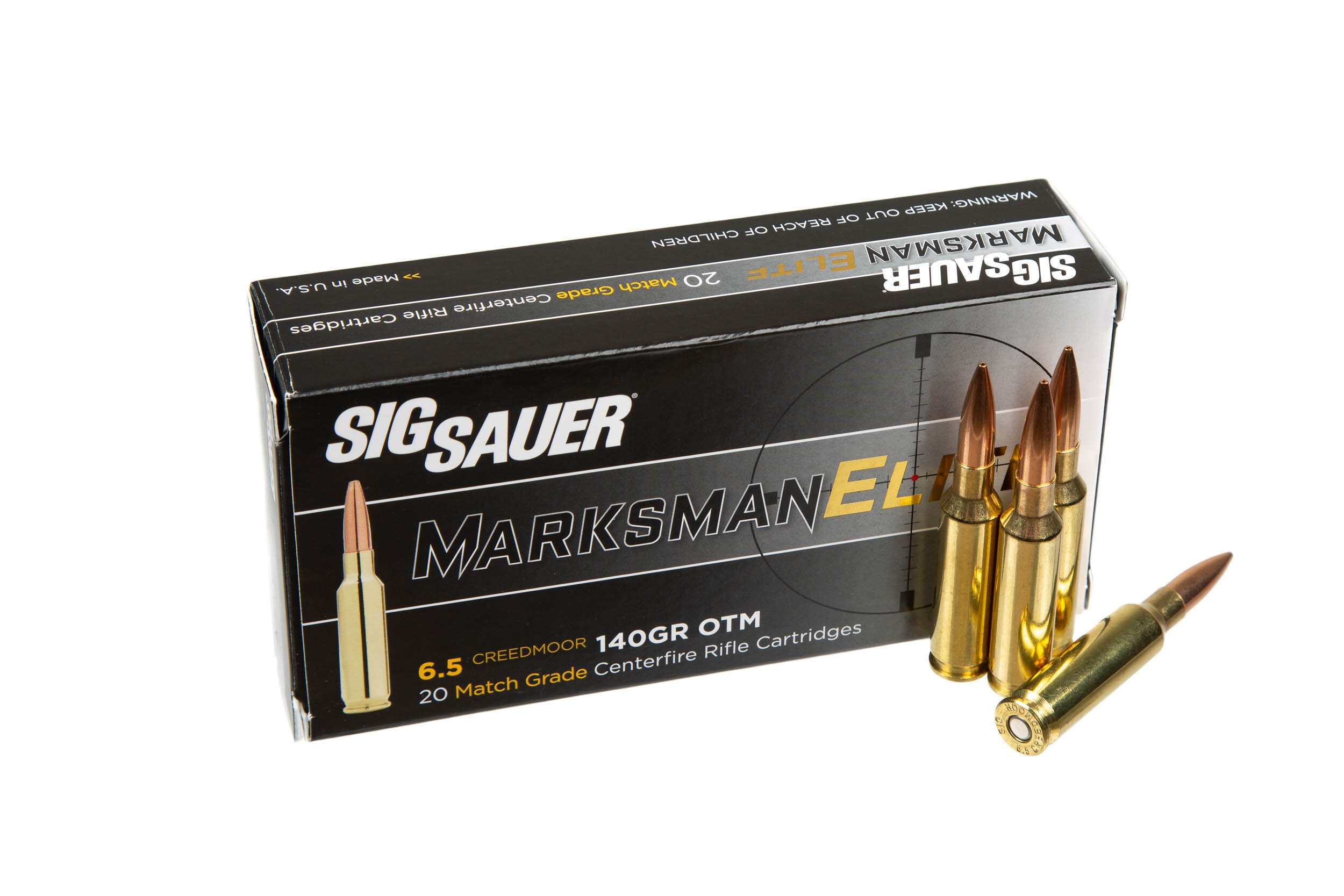 Патрон нарезной Sig Sauer 6.5 Creedmoor Elite Match Grade OTM 140Gr (9,07 г)
