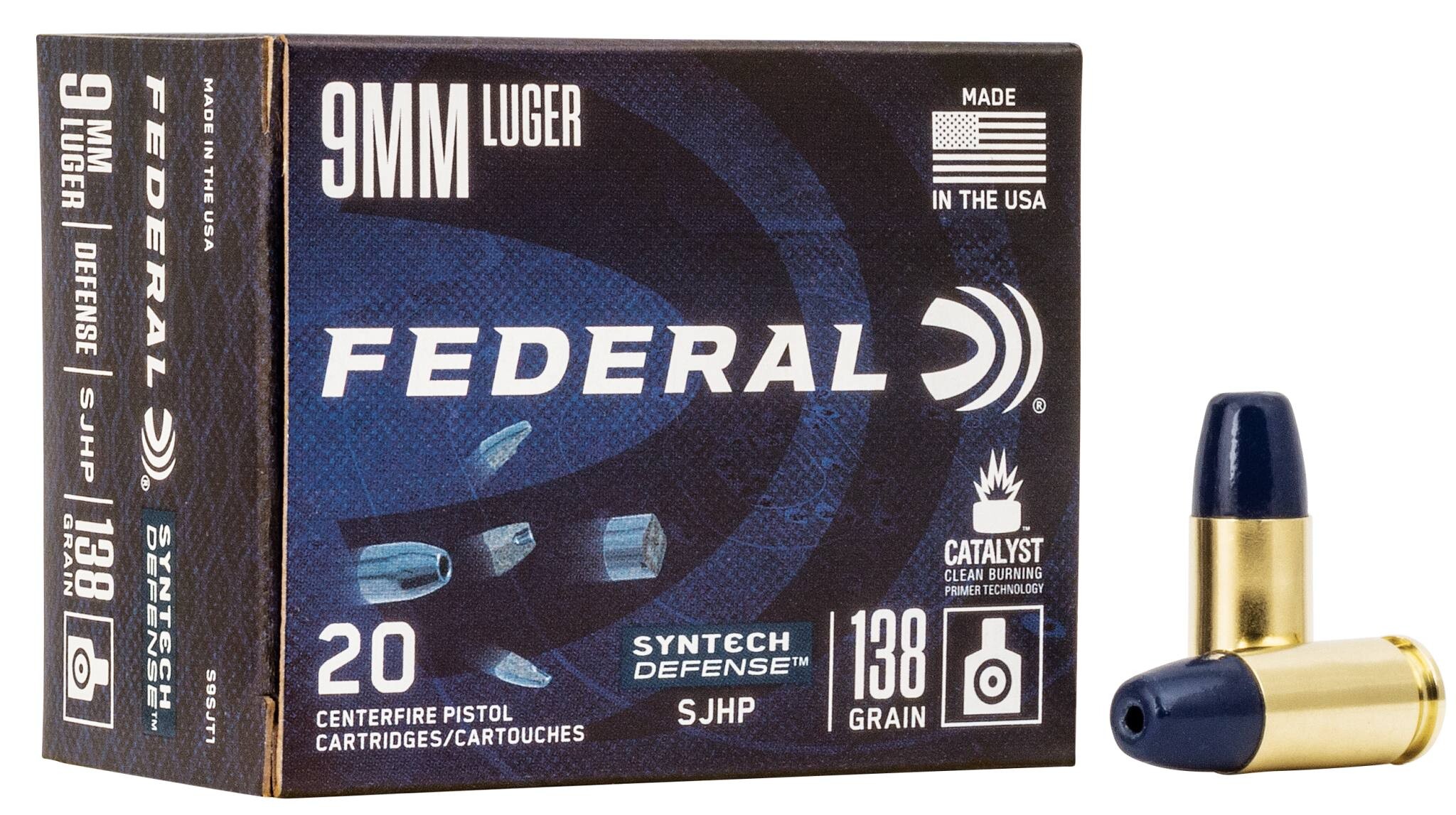 Патрон нарезной Federal Syntech Defence 9х19 Luger 138Gr (9 г) 20 шт/уп