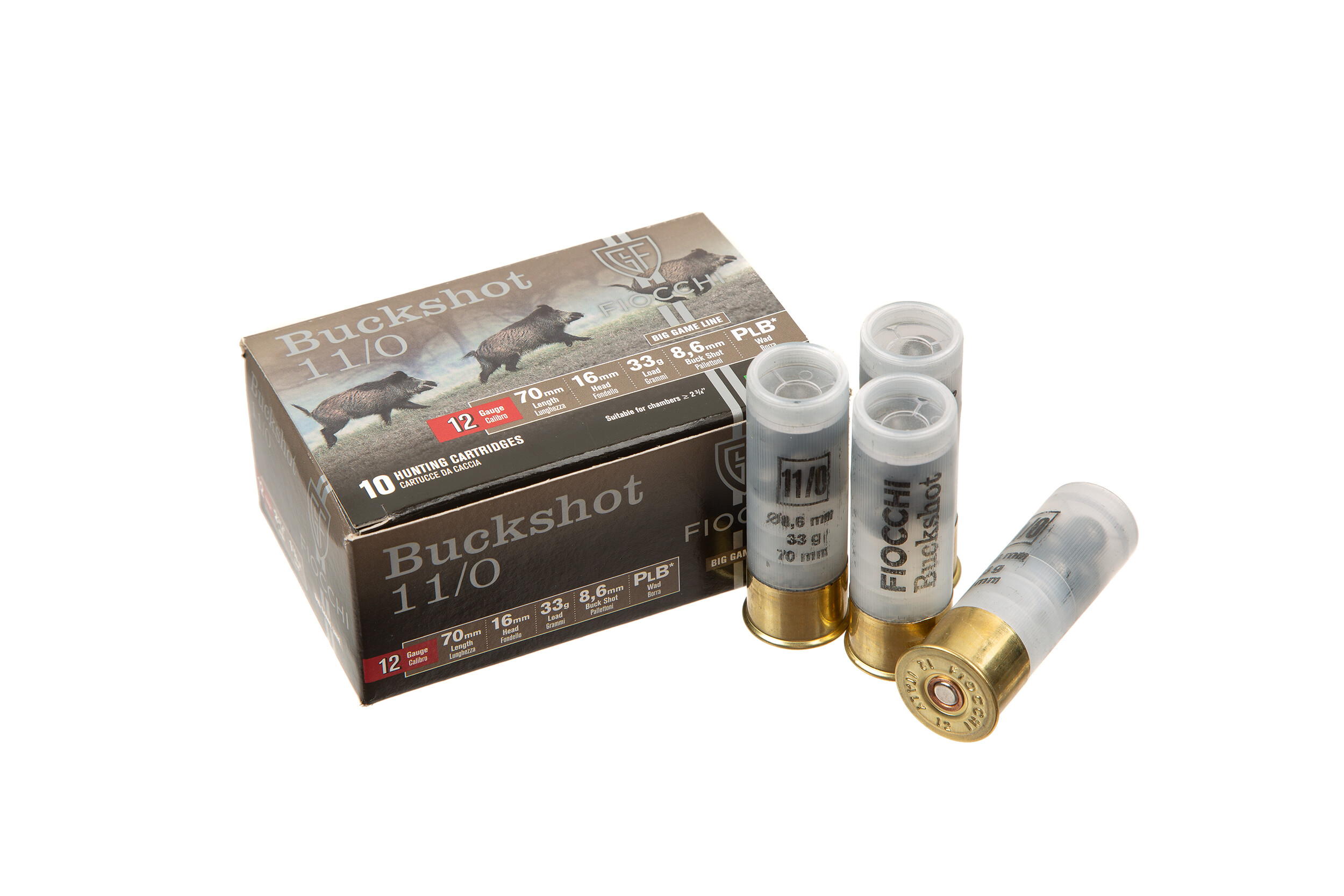 Картечь Fiocchi 12/70/16, 11/0, 33г, 10 шт.