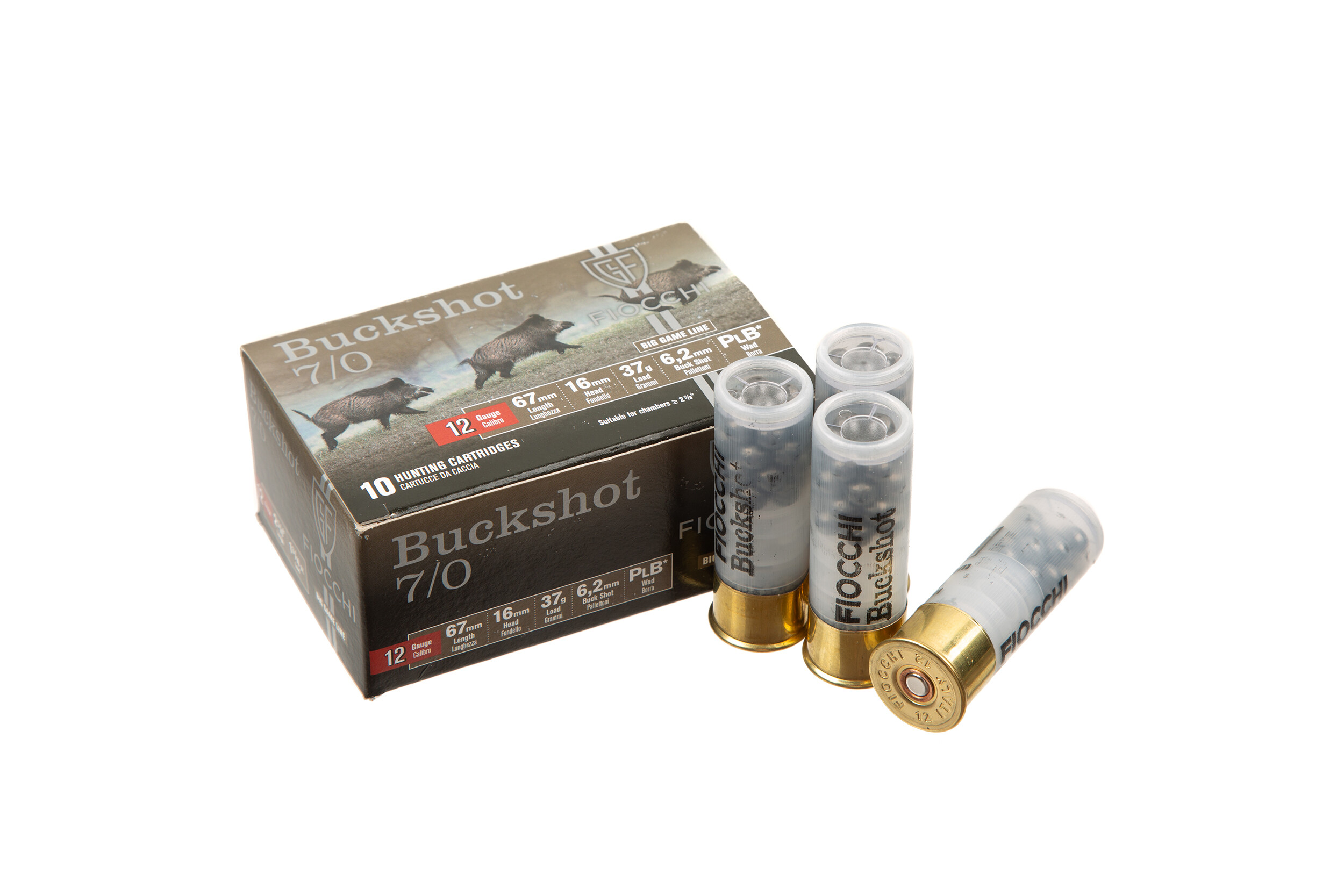 Картечь Fiocchi 12/67/16, 7/0, 37г, 10 шт.