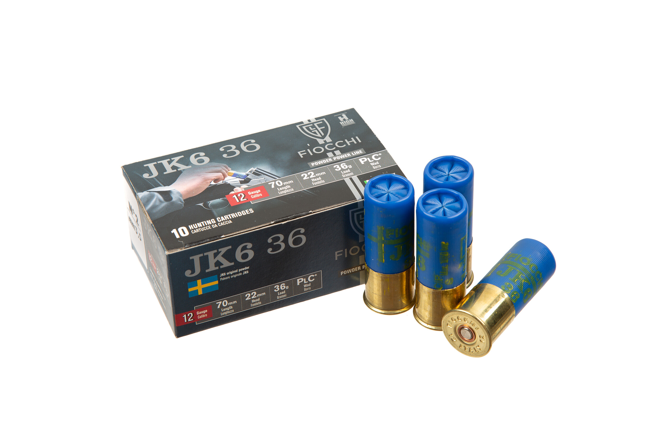 Патроны гладкоствольные Fiocchi JK6 12/22/70, №2, 36 г, 10 шт.