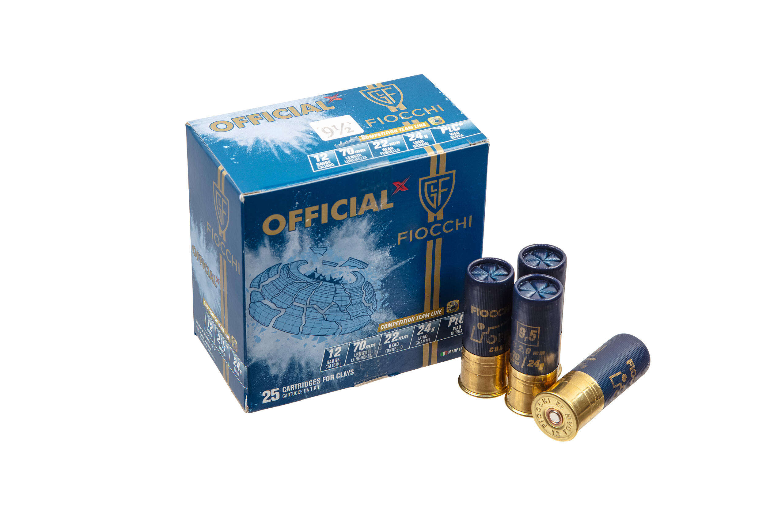 86A06800 Патроны гладкоствольные Fiocchi Official X 12/22/70 №9.5, 24 г, 25 шт.