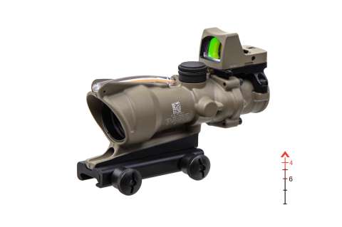 Комплект TRIJICON приціл ACOG 4x32 BAC і приціл коліматорний RMR 3.25 МОА FDE