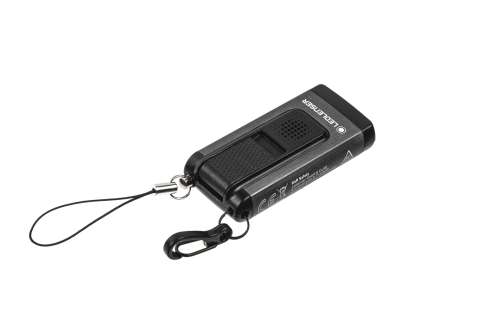 Ліхтар-брелок LedLenser K6R Gray Safety із звуковою сигналізацією, заряджається, 400/200/20