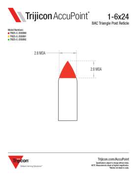 Приціл оптичний TRIJICON AccuPoint 1-6x24 (30 мм) illum. BAC Amber Triangle Tritium/Fiber Optics SFP