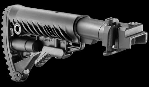Приклад телескопічний FAB M4 для AK 47, полімер, чорний