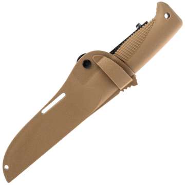 Ніж Peltonen M07, покриття PTFE Teflon, coyote, coyote композитний чохол