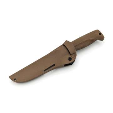 Ніж Peltonen M07, покриття cerakote FDE, coyote, coyote композитний чохол