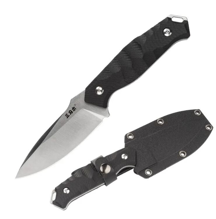 Нож Sanrenmu S718, Sandvik 12C27N, G10, черный