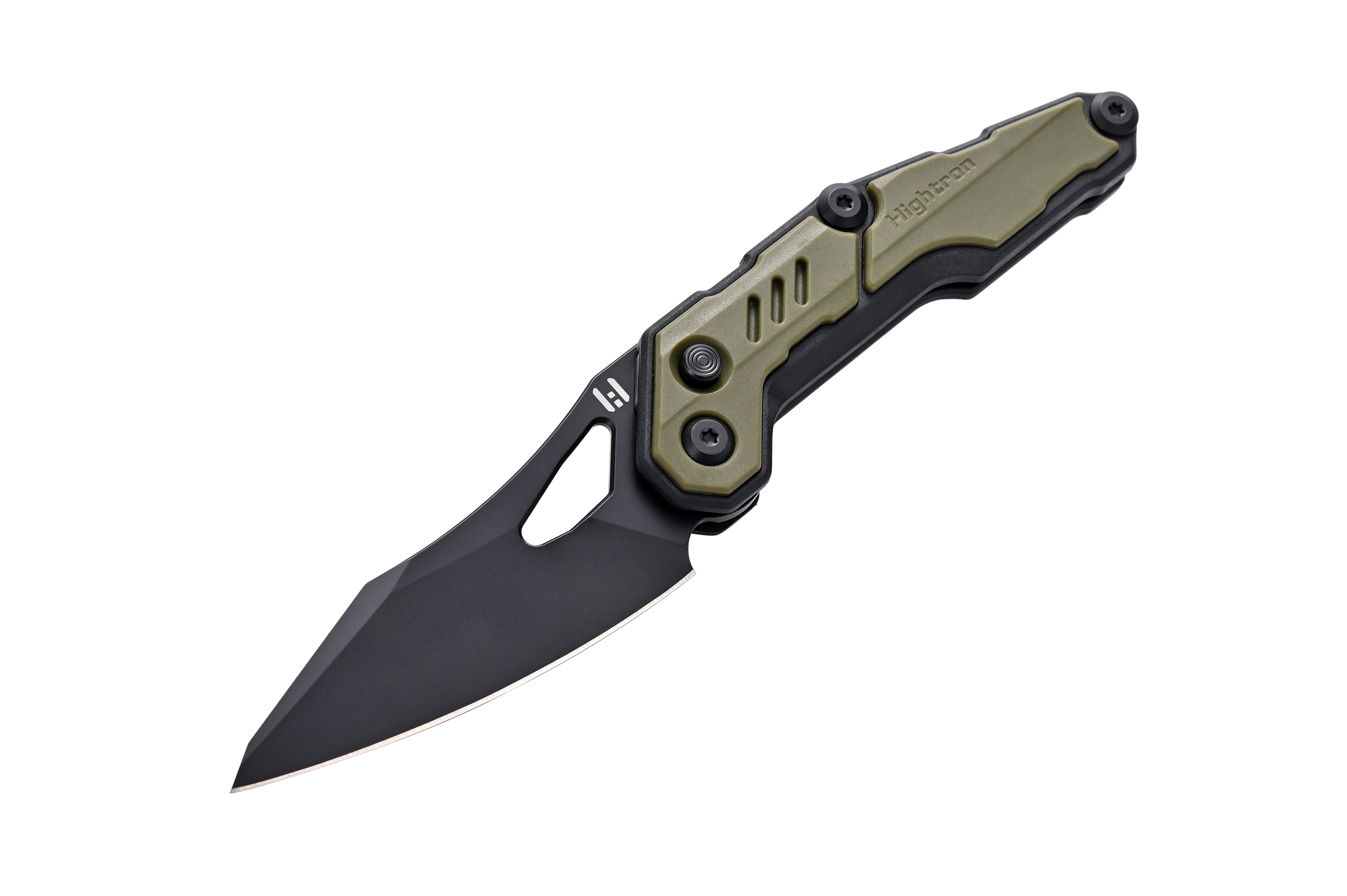 Нож Hightron Spectron, M390, GFN, зеленый, черный клинок