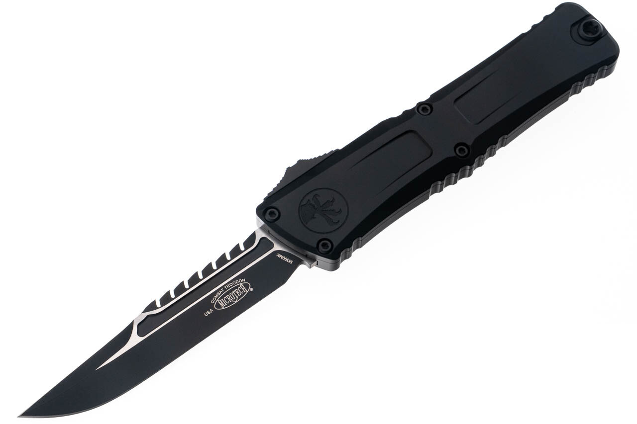 Нож Microtech Combat Troodon Gen III OTF Interceptor Signature tactical, черный