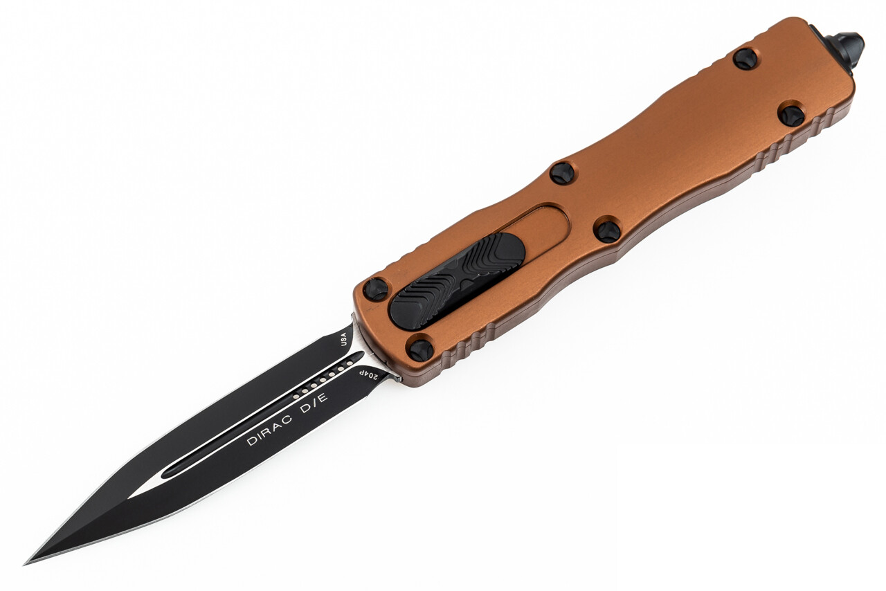 Нож Microtech Dirac D/E OTF, черный клинок,  рукоять tan