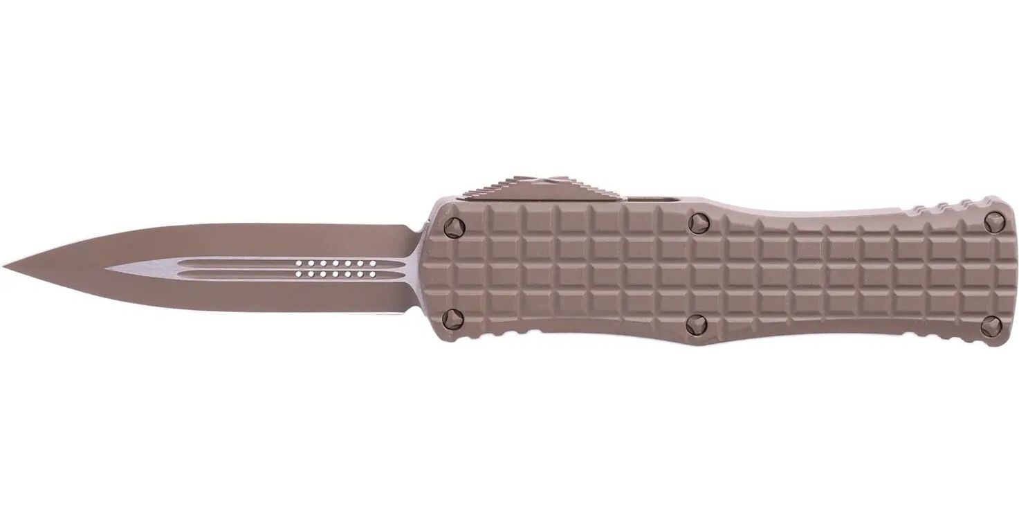 Нож Microtech Hera D/E OTF signature, frag, cerakote, chocolate brown