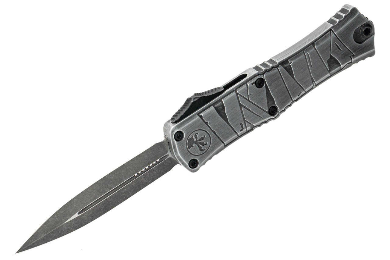 Нож Microtech Hera II Mini D/E OTF, Signature Brushed Metal Mummy