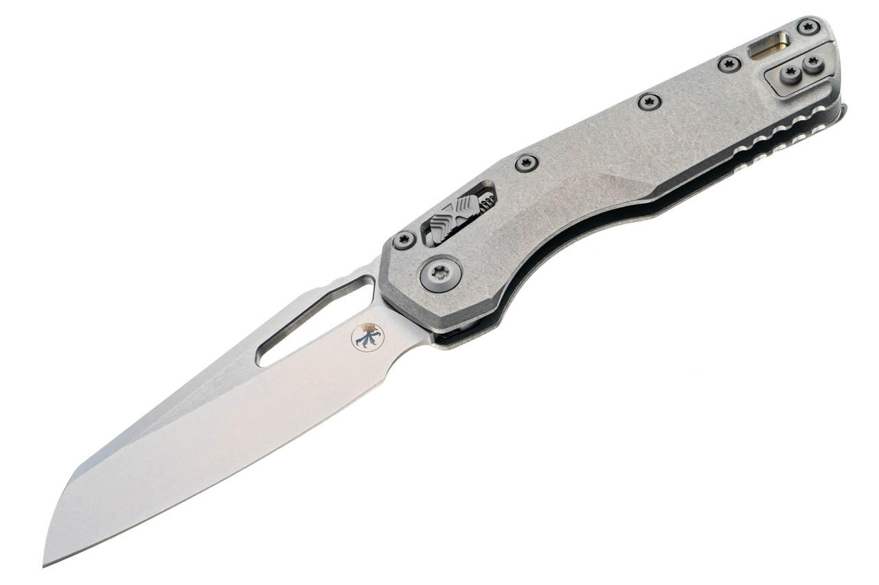 Нож Microtech MSI Ram-Lok Marfione Select Stonewash Slab side Titanium w/bronze