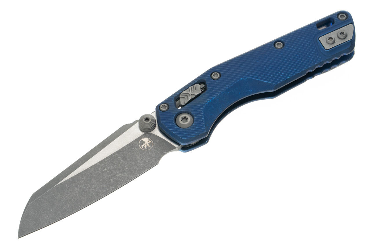 Нож Microtech MSI Mini Ram-Lok Marfione Select Apoc Fluted Antique blue anodized Ti