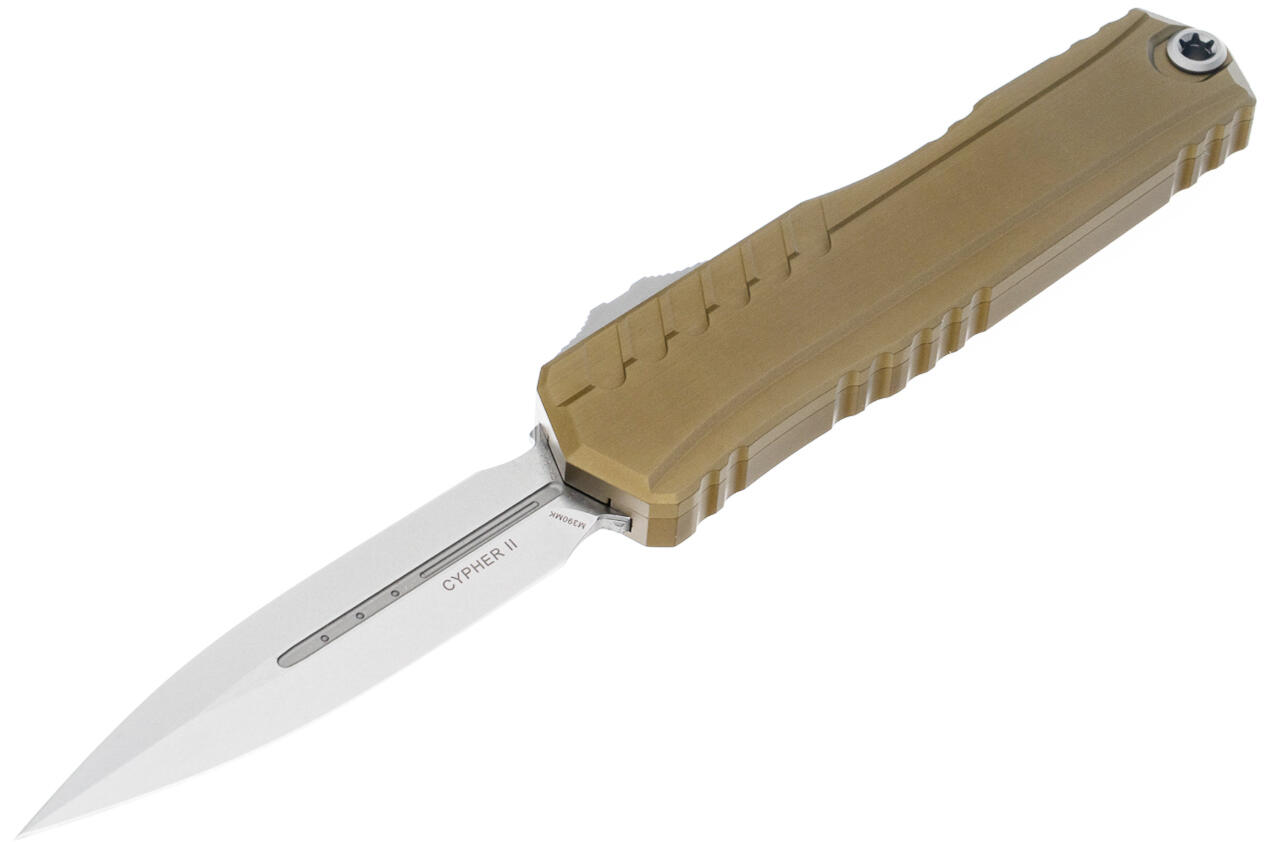 Нож Microtech Cypher II D/E OTF, Apoc, рукоять tan