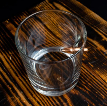 Склянка для віскі зі справжньою кулею 7.62 мм