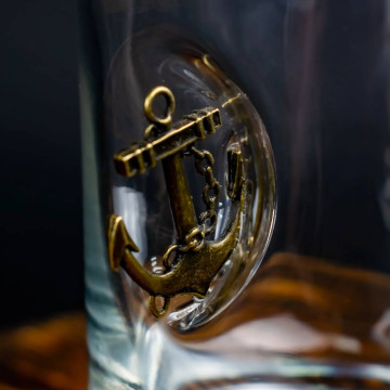 Склянка для віскі з якорем