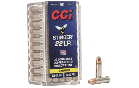 Патрон нарізний CCI STINGER 22LR, CPHP, 32GR (2,07 г)