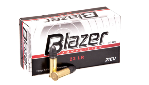 Патрон нарізний CCI 22LR BLAZER, пуля LRN, 40GR (2,59 г)